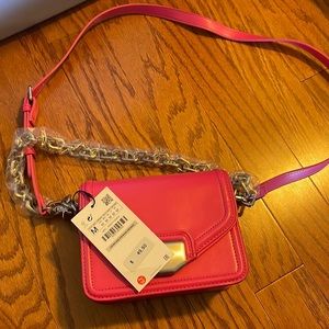 Brand new Zara bubble gum pink bag shoulder option solid bag